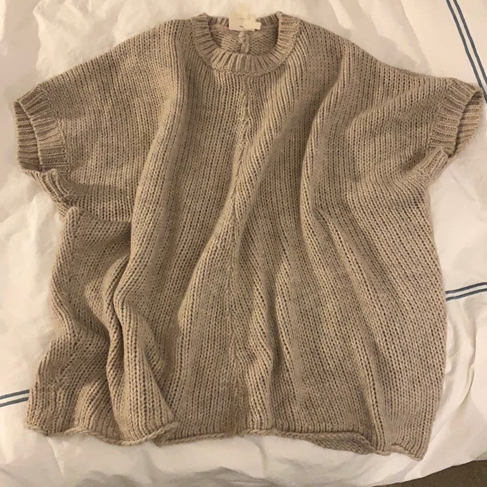Oversized poncho sweater